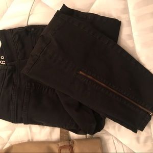 Gap super skinny jeans with zippers